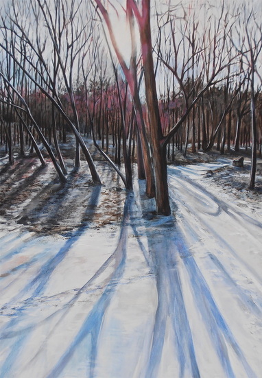 Minnesota Winter: Afton State Park by Charlotte Schuld 30 x 40” Acrylic on Canvas $750